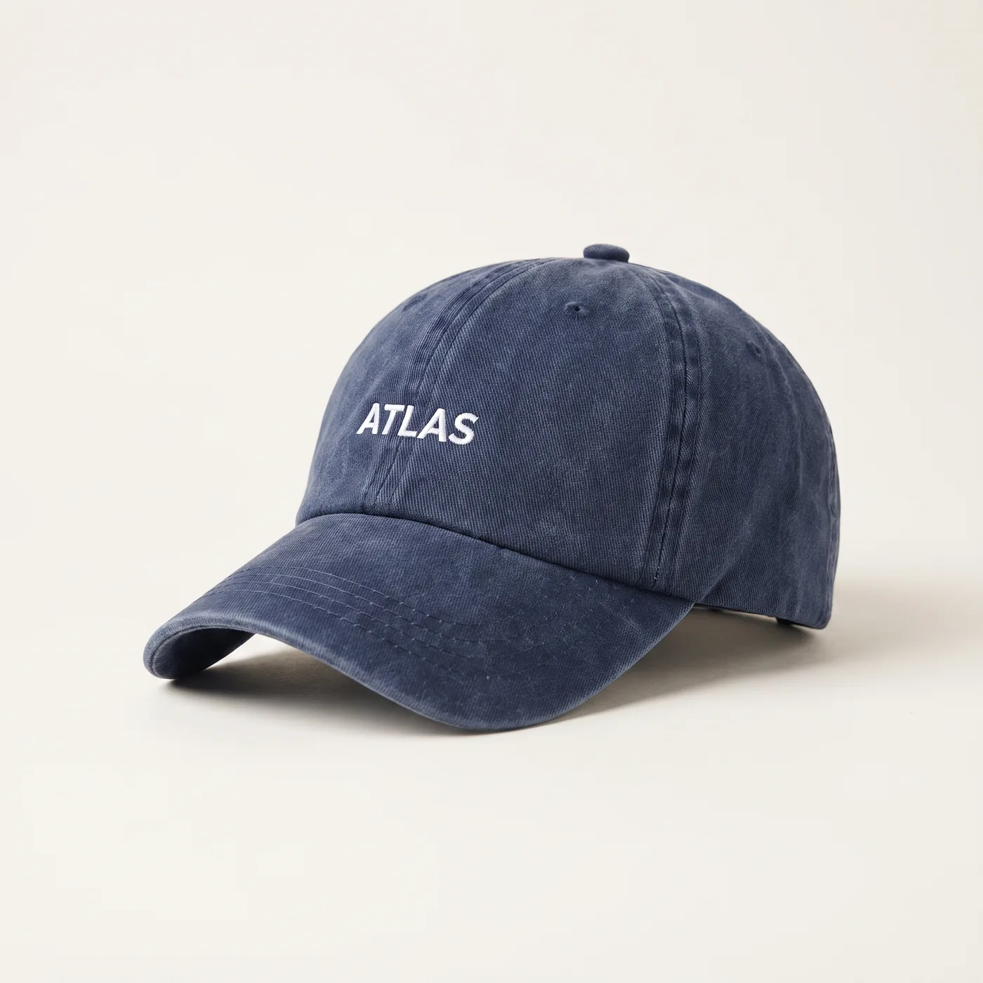 Washed navy cap