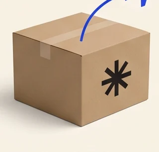 Shipping box with your logo and airplane
